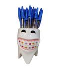 Vaso Vasinho Branco Dente Modelo Aparelho Pequeno Ceramica
