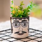 Vaso Vasinho Cachepot Decorativo Rosto Homem Mulher Suculenta Planta Engraçado Presente Porta Treco