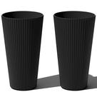 Vaso Veradek Demi Alto 38x66 cm Composto Plástico-Pedra Vaso Veradek Demi Alto 38x66 cm Composto Plástico-Pedra