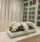 Vaso Vidro Branco Decoração Flores Plantas Luxo Vaso Vidro Branco Decoração Flores Plantas Luxo