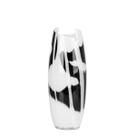 Vaso Vidro Branco E Preto Ø13,5Xh36Cm - Adely Decor By Day Home Vaso Vidro Branco E Preto Ø13,5Xh36Cm - Adely Decor By Day Home
