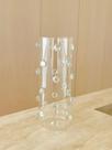 Vaso vidro Decorado com Gemas Design Italiano Sphere 25 cm de Altura x 10 cm