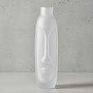 Vaso Vidro Escultura Faces Fosco 29 cm Vaso Vidro Escultura Faces Fosco 29 cm