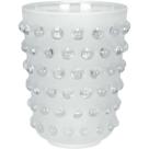 Vaso vidro transparente lapidado