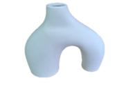 Vaso Wide Leg Moderno nórdico em Cerâmica branca para decoração
