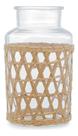 Vaso Wolff De Vidro E Fibra Natural 22,5x12,5cm Vaso Wolff De Vidro E Fibra Natural 22,5x12,5cm