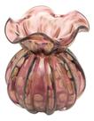 Vaso Wolff Italy De Vidro Púrpura E Rosé 10cm X 11cm