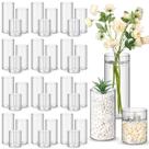 Vasos cilíndricos de plástico Nuogo Clear Flower Vasos 36 unidades