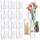 Vasos cilíndricos de vidro Homjoy 48, pacote com 10, 15, 20, 25 cm de altura