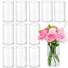 Vasos cilíndricos de vidro UPBUD 15 cm para peças centrais, 12 unidades