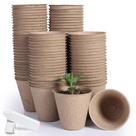 Vasos de turfa JERIA 100 unidades 8 cm para germinação biodegradáveis