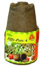Vasos de turfa Jiffy Seed Starting, 10 cm, biodegradáveis, pacote com 6