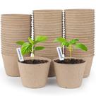 Vasos de turfa para germinação homenote 120 unidades 10 cm com etiquetas Vasos de turfa para germinação homenote 120 unidades 10 cm com etiquetas