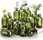 Vasos de vidro Youeon Green, pacote com 16 para peças centrais