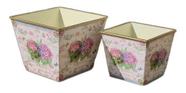 Vasos Decorativos 2 Cachepot Floreiras Poliresina 14x18