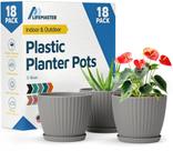 Vasos para plantas Lifemaster 15 cm cinza, pacote com 18, para uso interno e externo Vasos para plantas Lifemaster 15 cm cinza, pacote com 18, para uso interno e externo