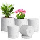 Vasos para plantas Meowell 18/17/15/13/10 cm, cilindro, pacote com 5, branco