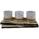 Vasos Trio De Cerâmica P/ Plantas Jardins Decoração