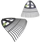 Vassoura Ancinho Rastelo Para Grama De Plastico Flora Sem Cabo 18 Dentes 37,5Cm - Multilar
