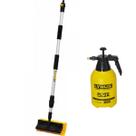 Vassoura com Cabo Extensivel Até 170cm com Entrada de Água na Mangueira Kit com Pulverizador 2 Litros