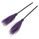 Vassoura de bruxa de Halloween FOMIYES Miracle Broom, 2 peças de cor aleatória