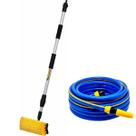 Vassoura Extensivel 1.7M com Entrada de Água Kit com 10 Metros de Mangueira
