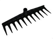Vassoura Jardim Rastelo Plástico Folhas Grama N11 Preto