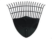 Vassoura Jardim Rastelo Plástico Folhas Grama N18 Preto