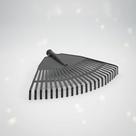 Vassoura Plástica Rastelo Jardim Ancinho 22 Dentes Resistente Cor:Preta