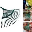 Vassoura rastelo jardinagem grama 22 dentes ferro metal anchinho jardim grama folhas quintal profissional