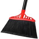 Vassoura Tiumso Heavy Duty preta e vermelha com cabo de 140 cm de comprimento Vassoura Tiumso Heavy Duty preta e vermelha com cabo de 140 cm de comprimento