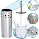 Vassourinha Limpa Privada Escova Sanitária Aço Inox Com Suporte Banheiro Chique Vassourinha Limpa Privada Escova Sanitária Aço Inox Com Suporte Banheiro Chique