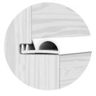 Veda Fresta Com Encaixe Vertical Para Portas Branco 15mm Com 6mts
