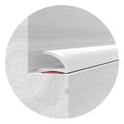 Veda Fresta Vedação de Portas Autocolante Tipo C Branco 10mm 6 Mts