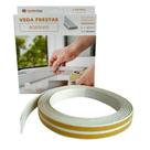 Veda Frestas Adesivo Porta Janelas 2mm Branco - 6metros