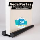 Veda Porta Ajustável e Impermeável Preto - Dupla Proteção Quantidade:4 unidadesTamanho:90 cm