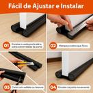 Veda Porta Rolinho 80, 90 e 100 Cm Impermeável Proteção Dupla Preto sem Costura Preto Para Casa Sem Insetos ou Poeira Veda Porta Rolinho 80, 90 e 100 Cm Impermeável Proteção Dupla Preto sem Costura Preto Para Casa Sem Insetos ou Poeira