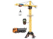 Veículo de brinquedo Dickie Toys 48 Mega Crane and Truck com Playset Veículo de brinquedo Dickie Toys 48 Mega Crane and Truck com Playset