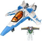 Veículo de brinquedo Mattel Disney Pixar Lightyear XL-15 com Buzz de 5 polegadas