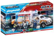 Veículos de Resgate Playmobil: Ambulância com Luzes e Som