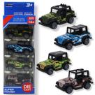 Veículos Miniatura Camuflados Exército Die Cast 4 Pçs 1:64