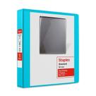 Veja Binder Staples Standard 1.5, 3 anéis, verde-azulado, 350 folhas