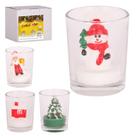 Vela 3D com Castical Vidro Natal 6cm Sortido Vela 3D com Castical Vidro Natal 6cm Sortido