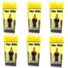 Vela Amarela Preta Palito Bicolor Votiva Umbanda Orixá Amor Número 8 Kit 6 Und