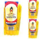 Vela Amarela Ritual Umbanda Candomblé Macumba Orixá Palito Número 8 Kit 3 Und