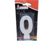 Vela Aniv C/Gliter 0 Branco Alchester Velas