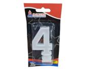 Vela Aniv C/Gliter 4 Branco Alchester Velas Vela Aniv C/Gliter 4 Branco Alchester Velas