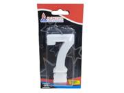 Vela Aniv C/Gliter 7 Branco Alchester Velas