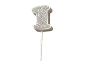 Vela Aniv Citrus C/Gliter 1 Prata Alchester Velas Vela Aniv Citrus C/Gliter 1 Prata Alchester Velas