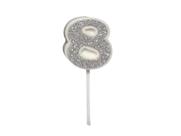 Vela Aniv Citrus C/Gliter 8 Prata Alchester Velas Vela Aniv Citrus C/Gliter 8 Prata Alchester Velas